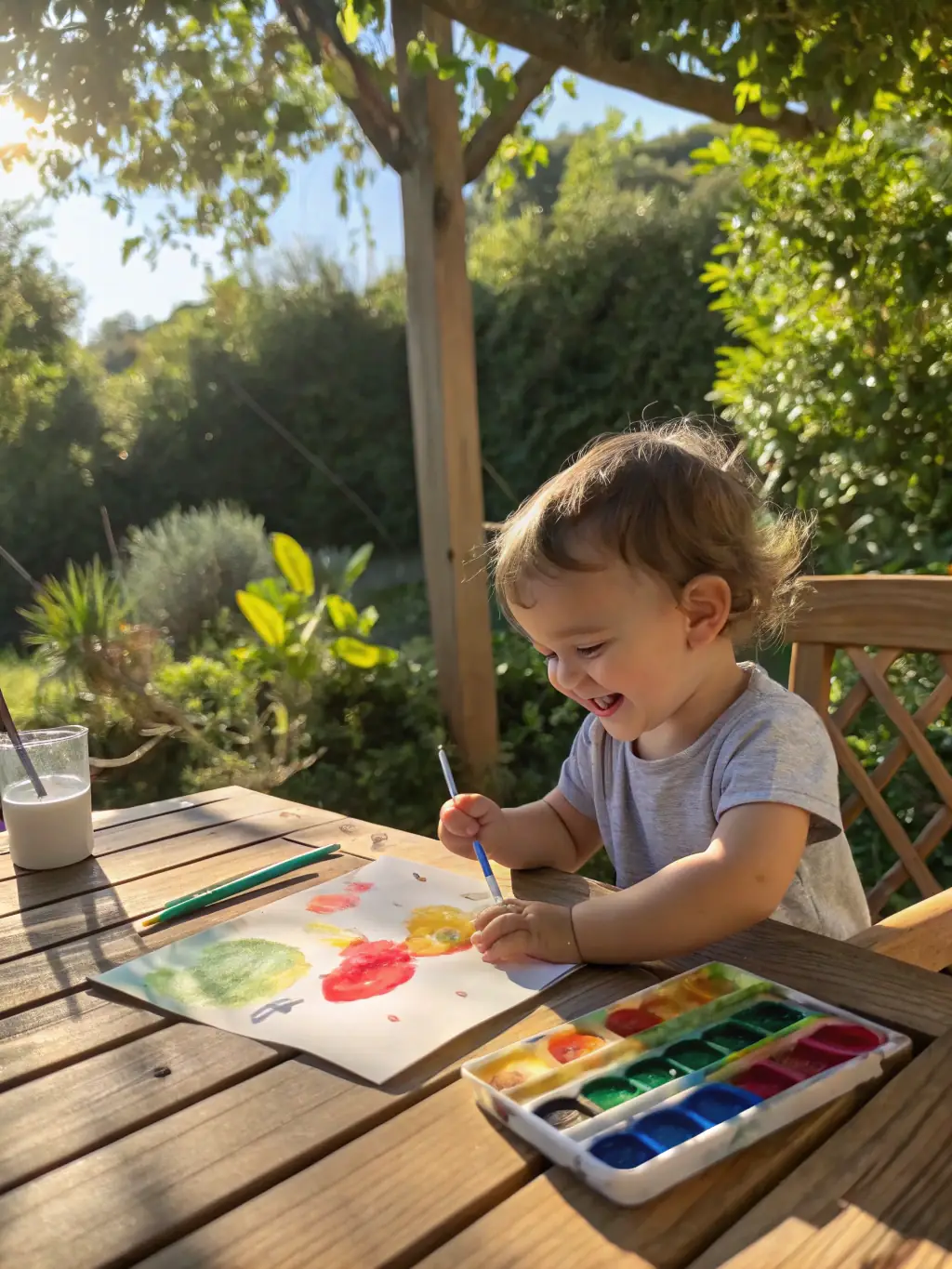 A photograph of children participating in a craft activity during a COMITE FETES ET LOISIRS summer program, highlighting the organization's commitment to youth engagement.