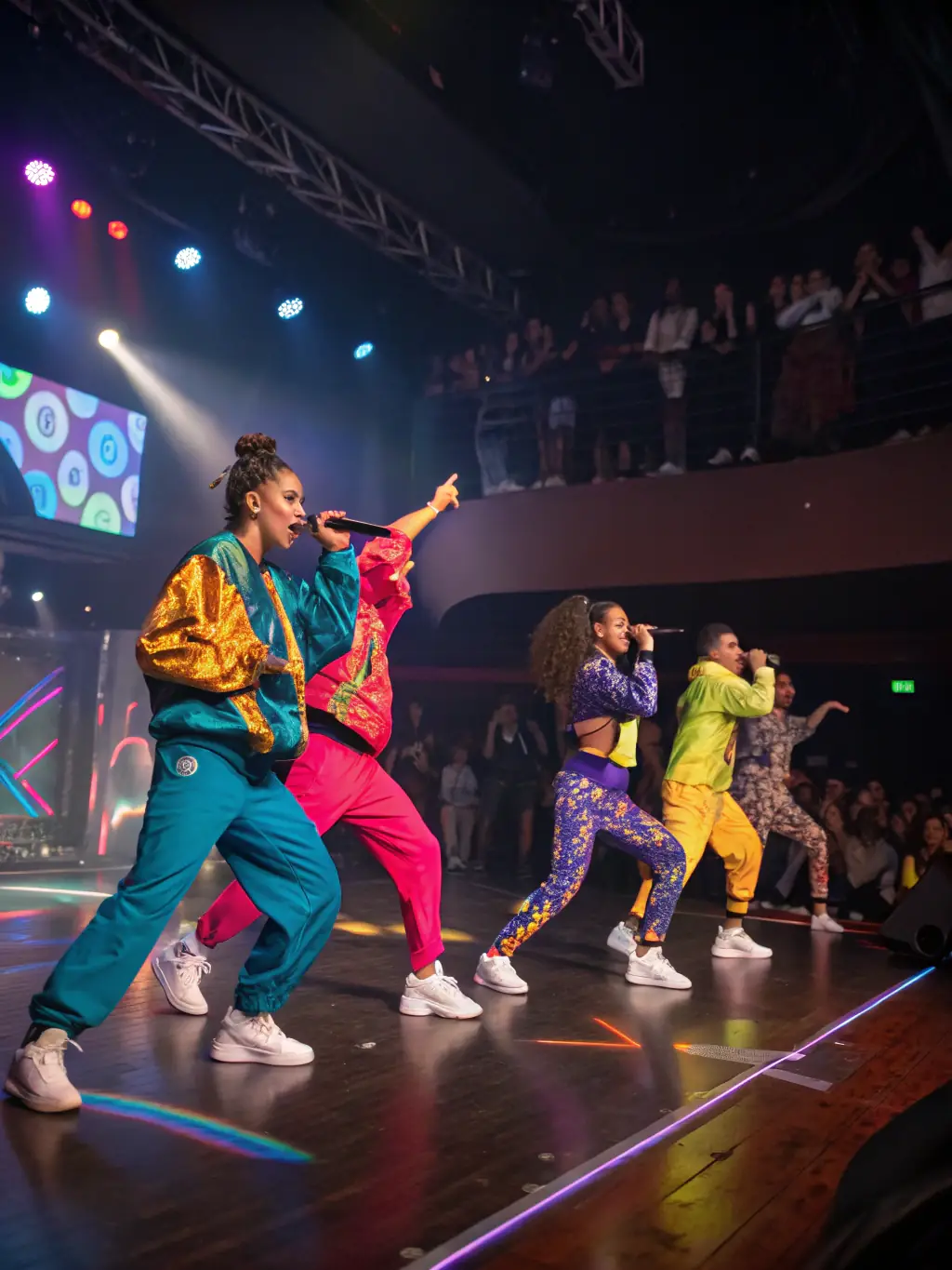 A photo of a local dance group performing at a COMITE FETES ET LOISIRS cultural event, emphasizing the organization's support for local talent and cultural expression.